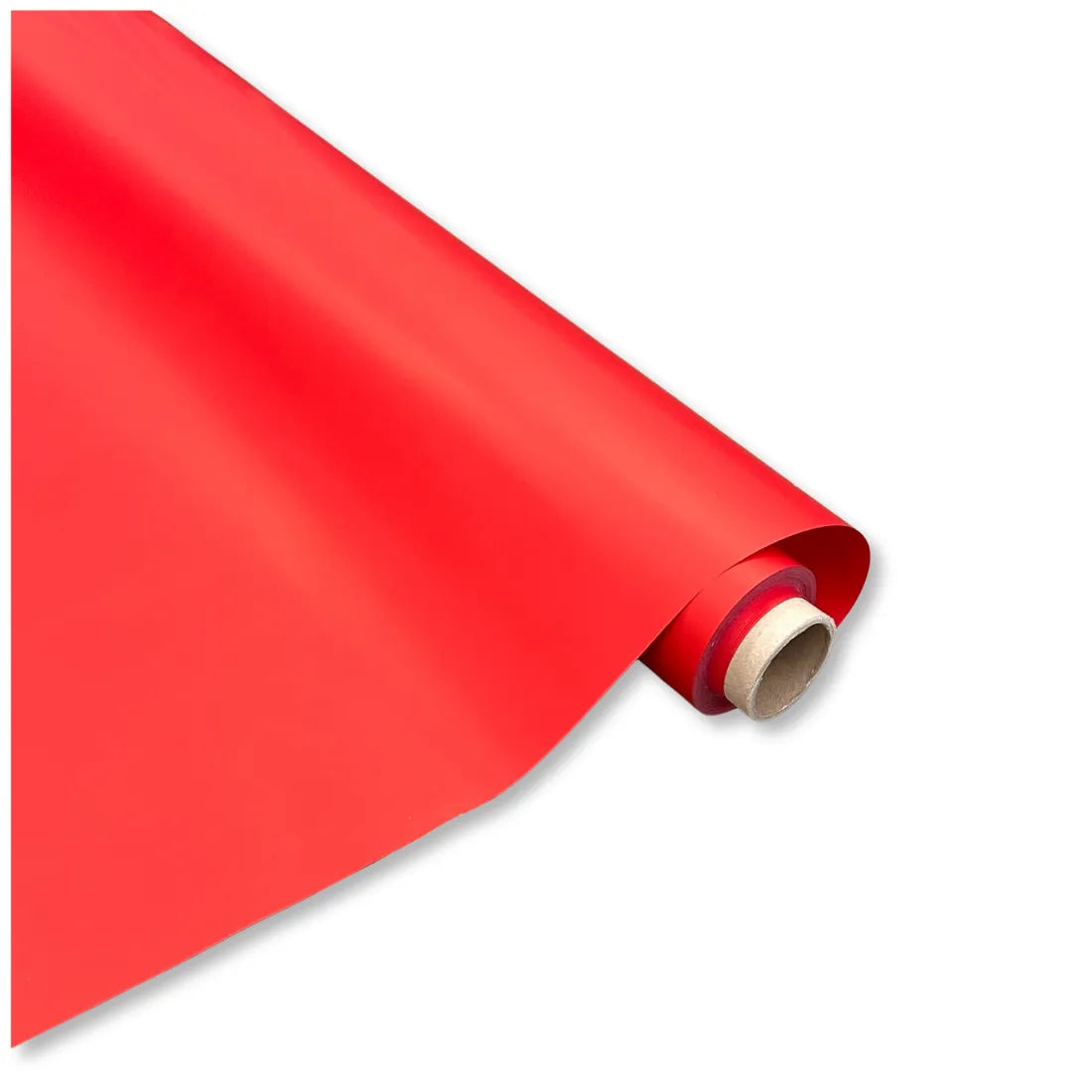 Bobina Polipropilene 50 My. Tinta Unita Rosso Vermiglio. Lunghezza 30 Yds.