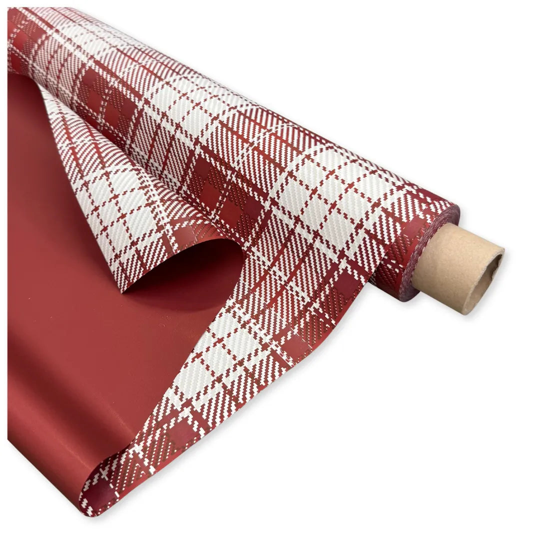 Bobina Polipropilene 40 My. Fantasia New Tartan Bordeaux. Lunghezza 40 mt.