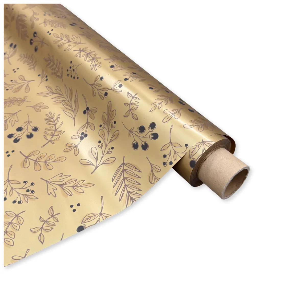 Bobina Polipropilene 40 My. Fantasia Bacche Oro. Lunghezza 40 mt.