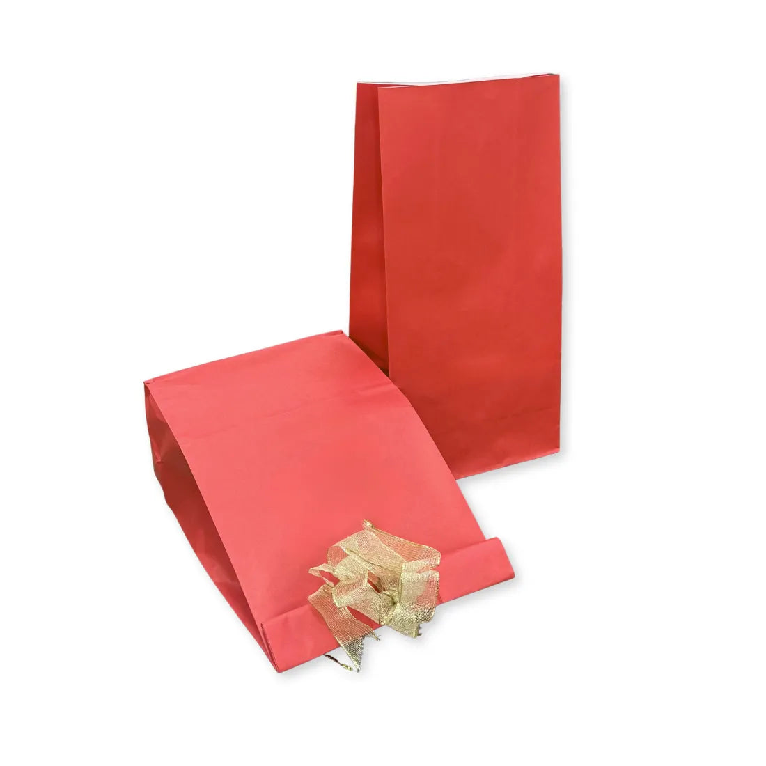 Sacchetto in Carta Rosso con Fondo Rettangolare