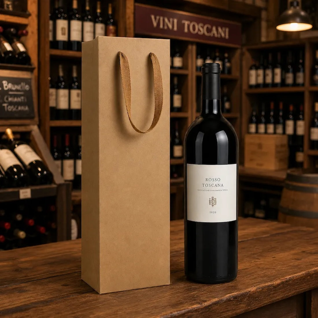 Shopper Porta Bottiglie Magnum Avana