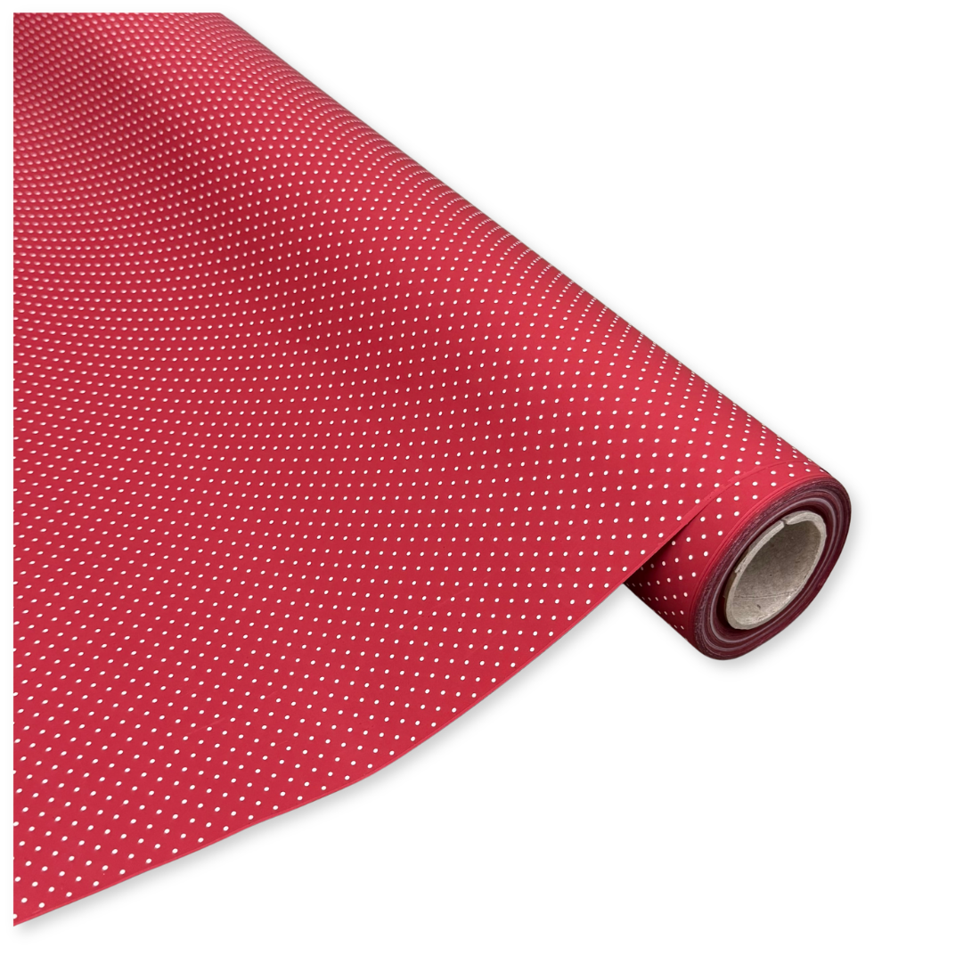 Bobina Polipropilene 40 My. Fantasia Pois Bordeaux. Lunghezza 40 mt.