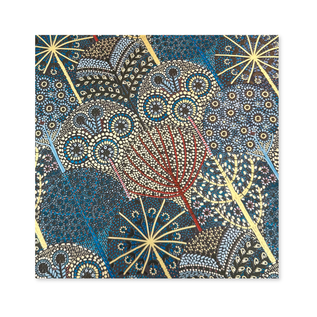 25 Fogli Carta Regalo Fantasia Mosaic Blue