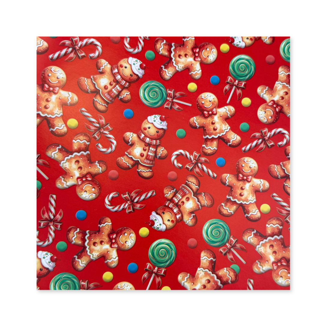 25 Fogli Carta Regalo Little Gingerbread