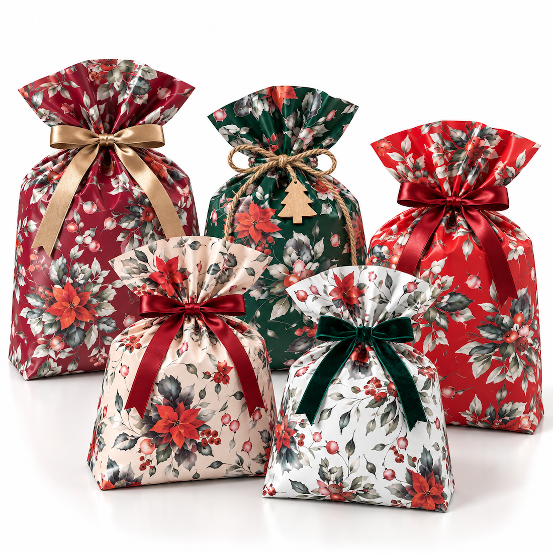 Buste Regalo Fantasia Xmas Flower Assortite