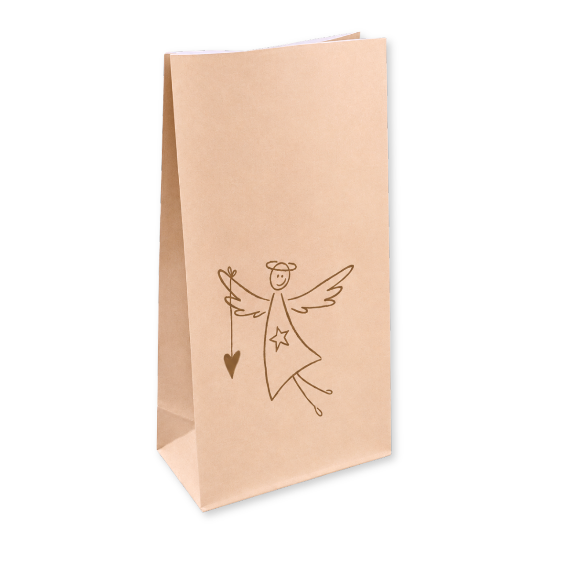 Sacchetto in Carta con Fondo Rettangolare Rosa Angel