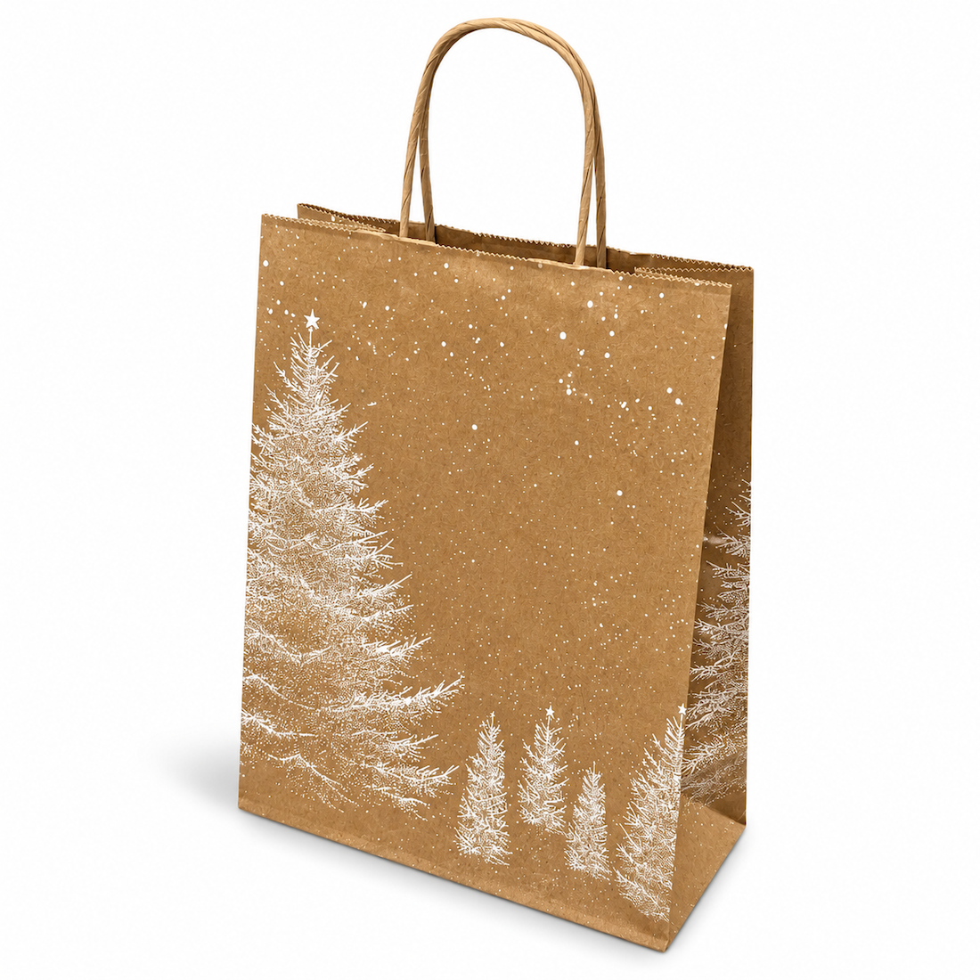 Shopper in Carta Bianco Natale