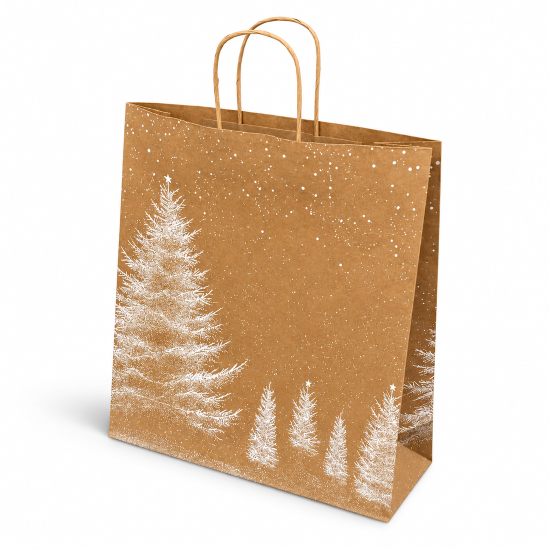 Shopper in Carta Bianco Natale