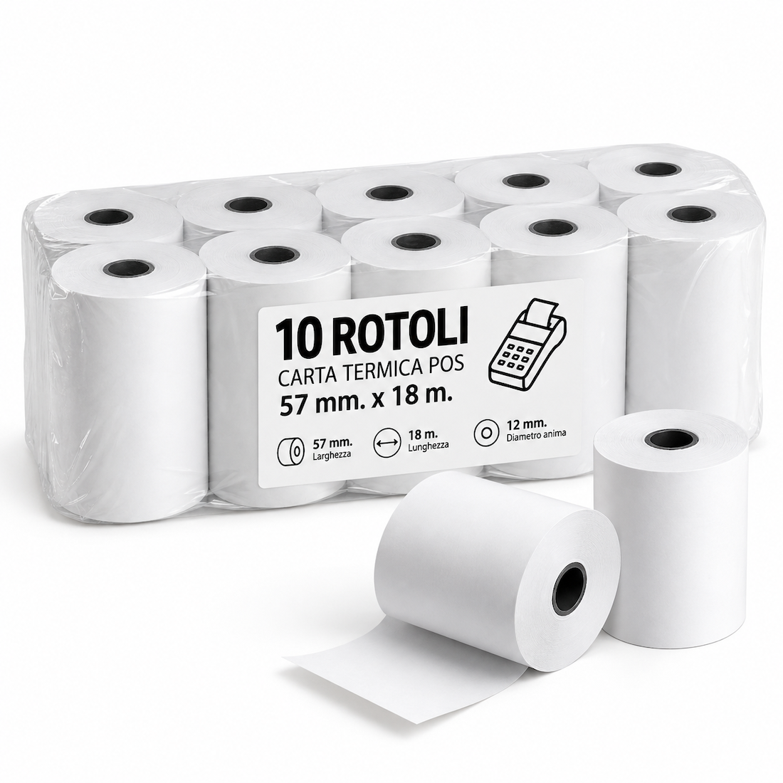 Rotoli per POS 57 mm. x 18 mt.