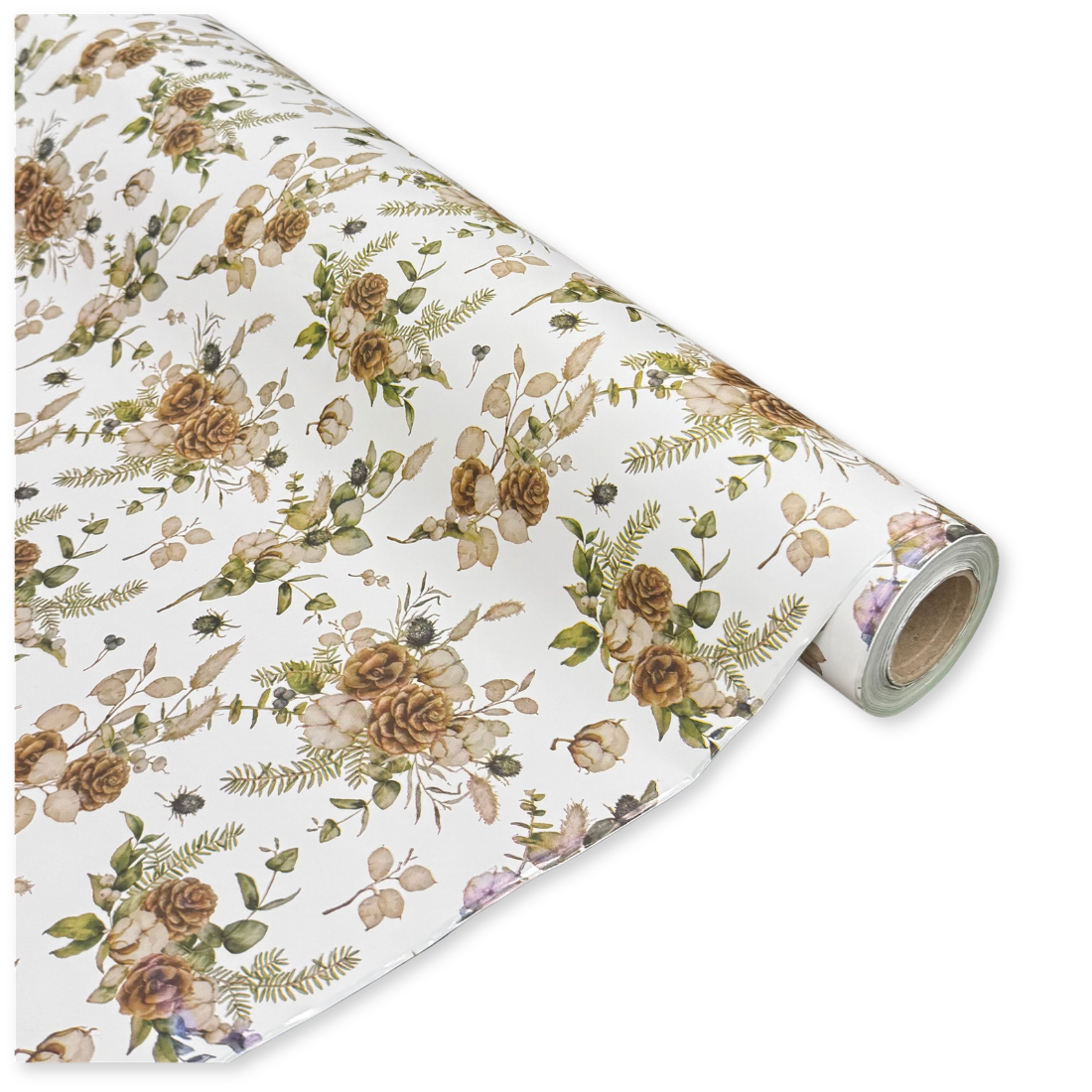 Bobina Polipropilene 40 My. Fantasia Cotton Puffs Bianco. Altezza 100 cm. Lunghezza 40 mt.