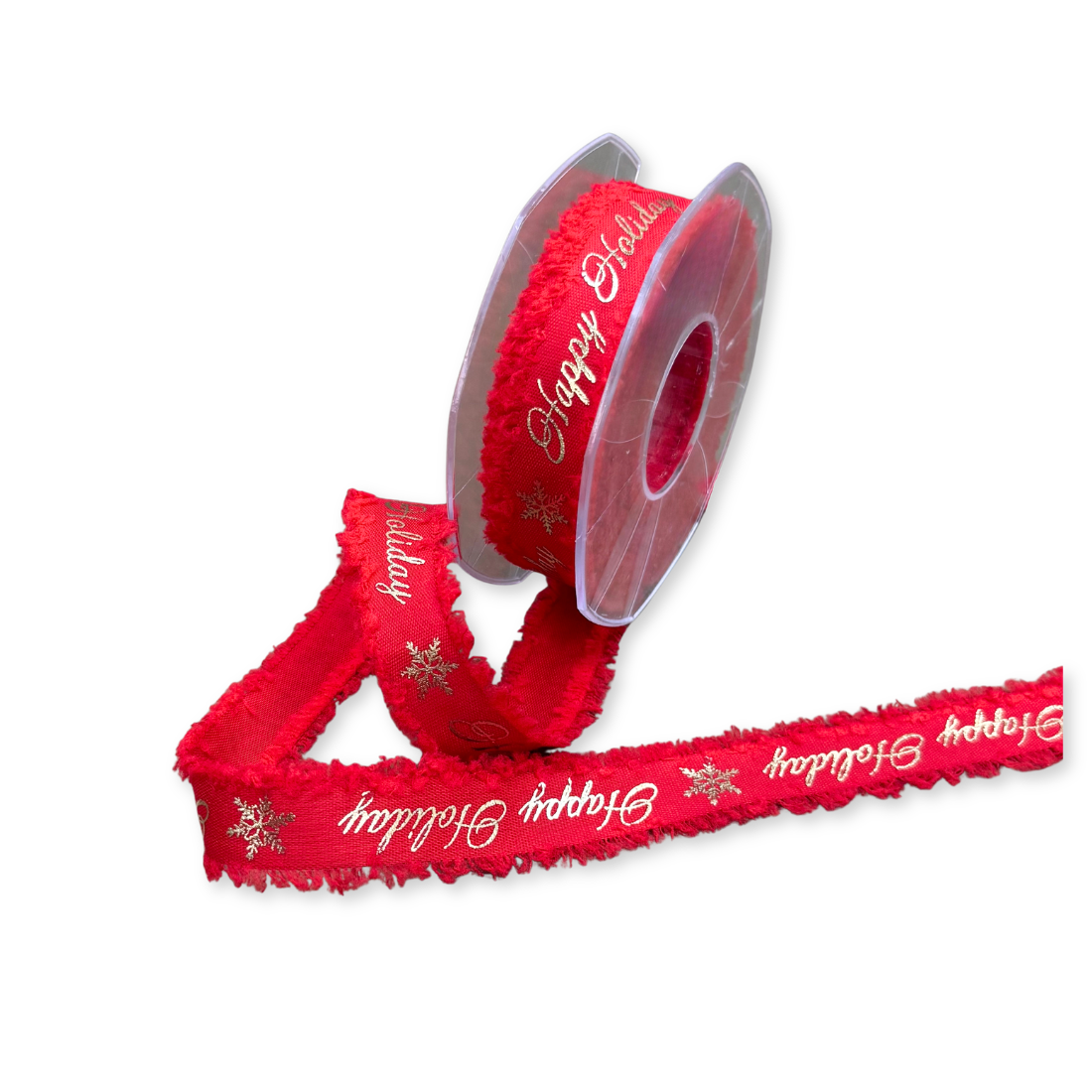 Nastro Tessuto Happy Holiday Fringe