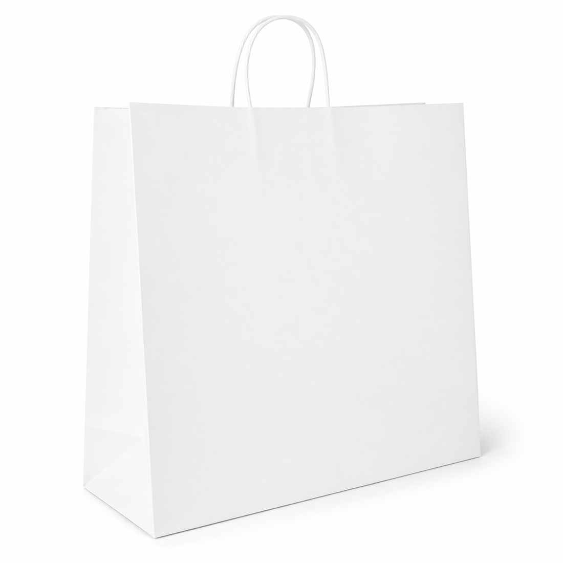 Shopper in Carta Bianca Maniglia Ritorta