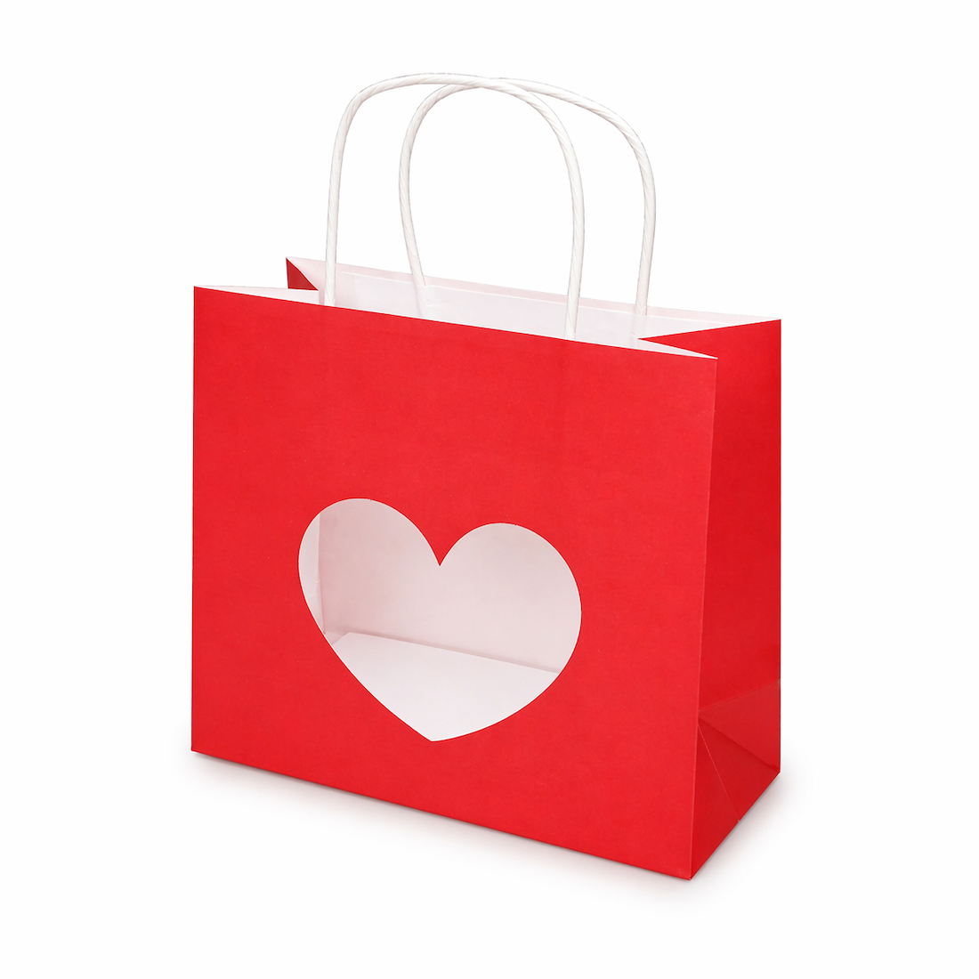 Shopper in Carta con Finestrella a Cuore