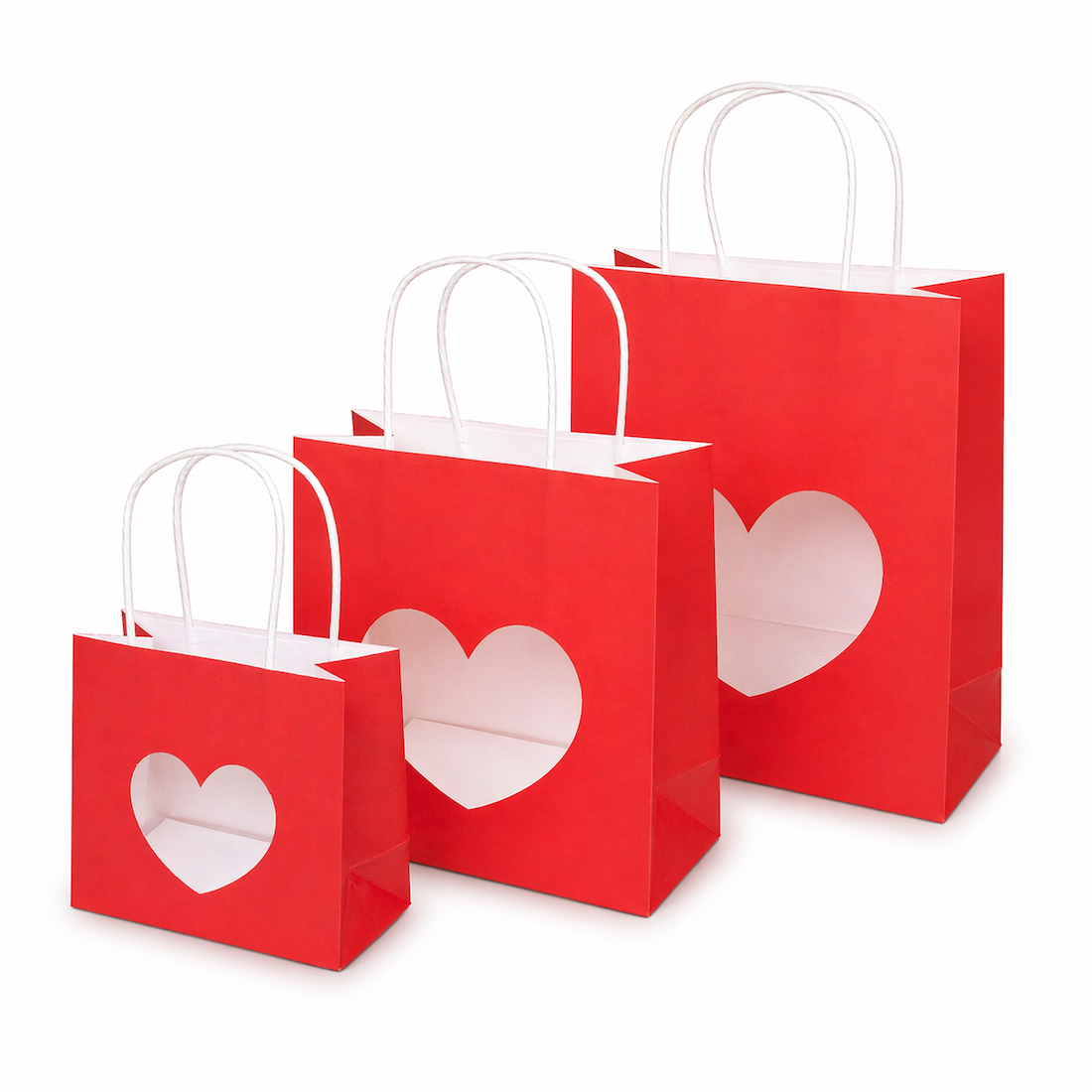 Shopper in Carta con Finestrella a Cuore