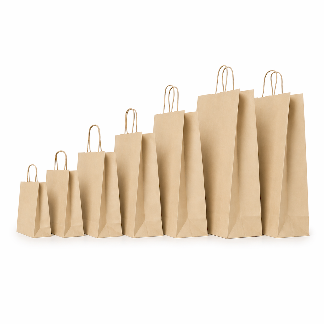 Shopper in Carta Maniglia Ritorta Linea Rainbow Sabbia