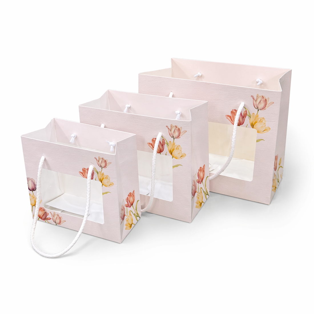 Shopper in Carta Tulips con Finestrella