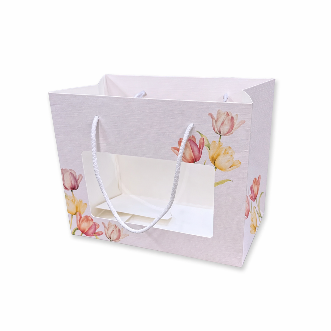 Shopper in Carta Tulips con Finestrella
