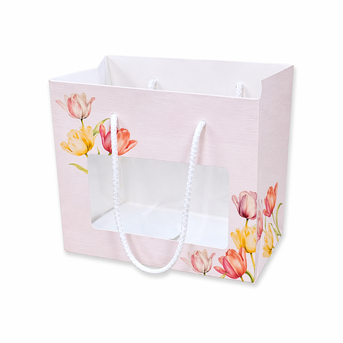 Shopper in Carta Tulips con Finestrella