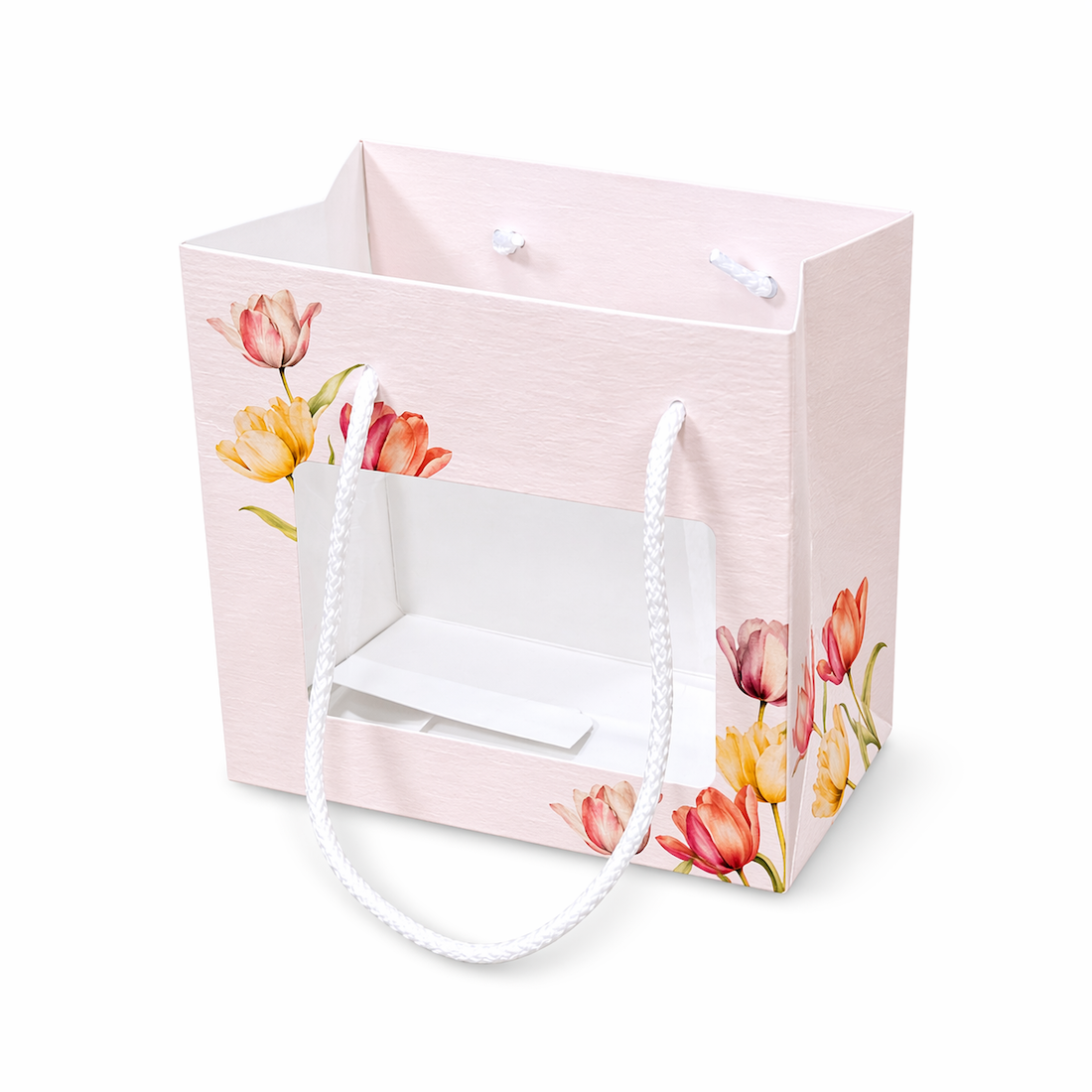 Shopper in Carta Tulips con Finestrella