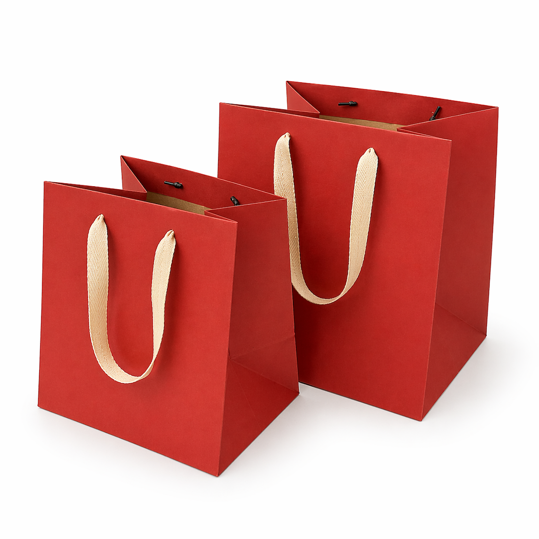 Shopper in Carta Square Rosso
