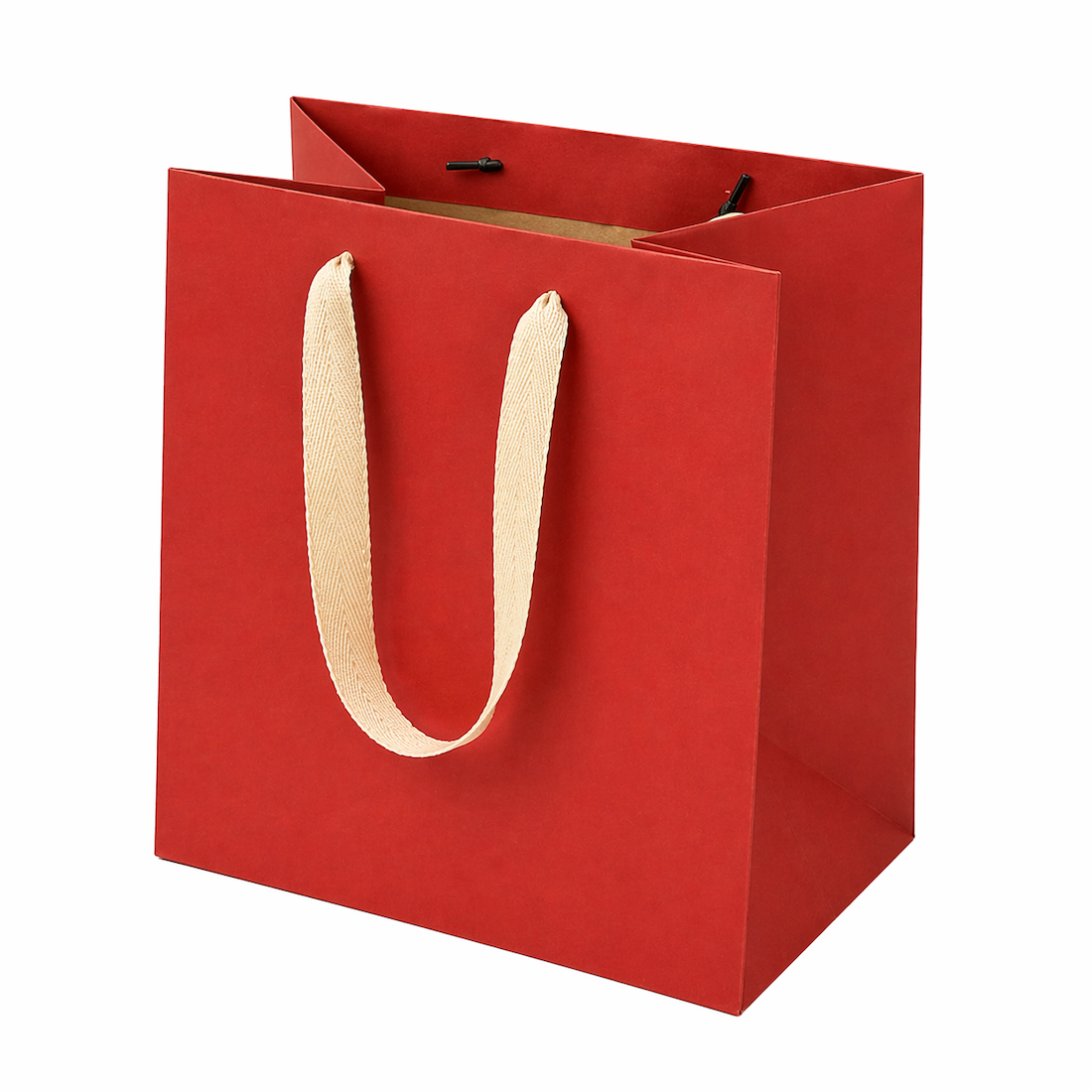 Shopper in Carta Square Rosso