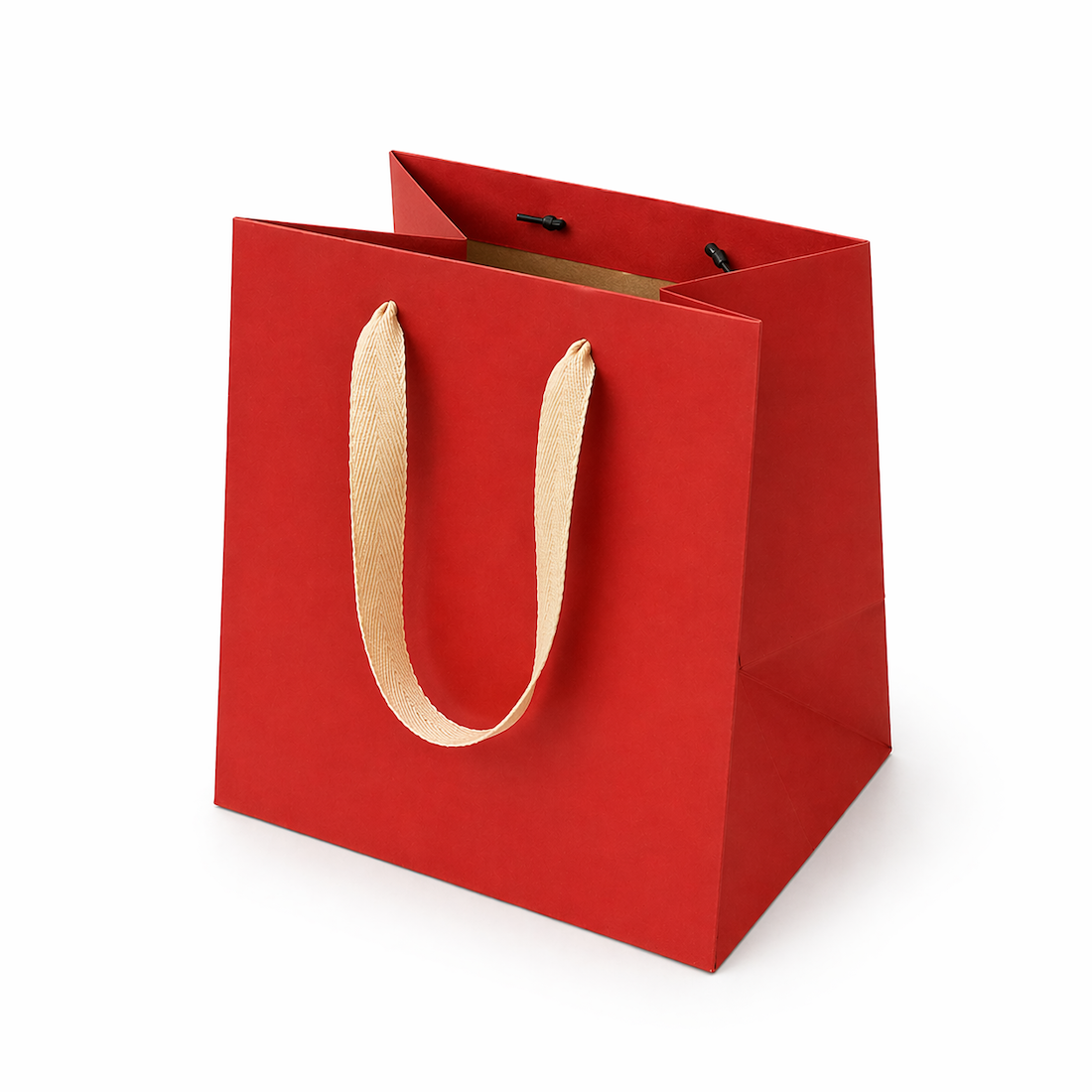 Shopper in Carta Square Rosso