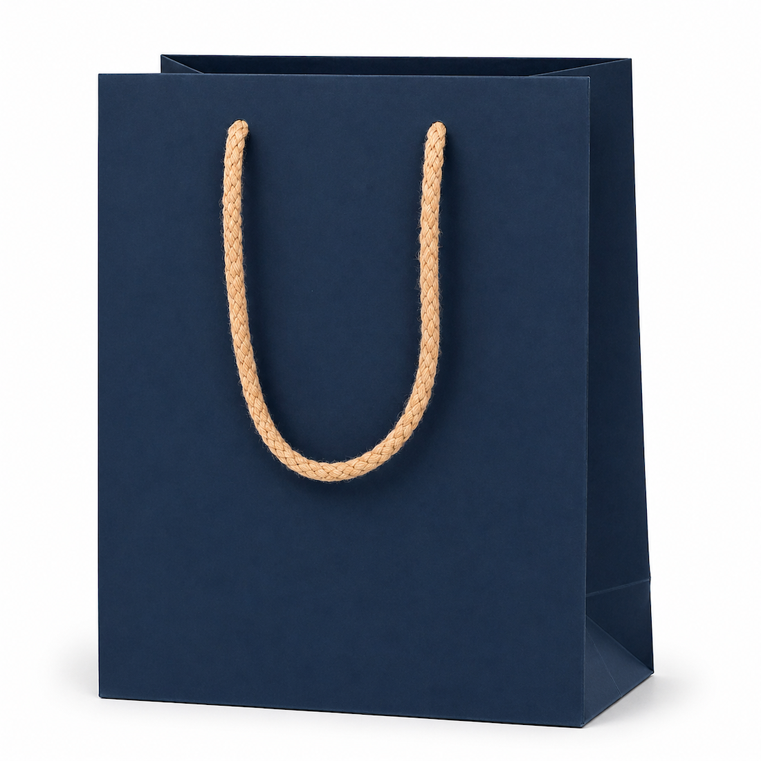 Shopper in Carta Mini con Cordone Base Avana