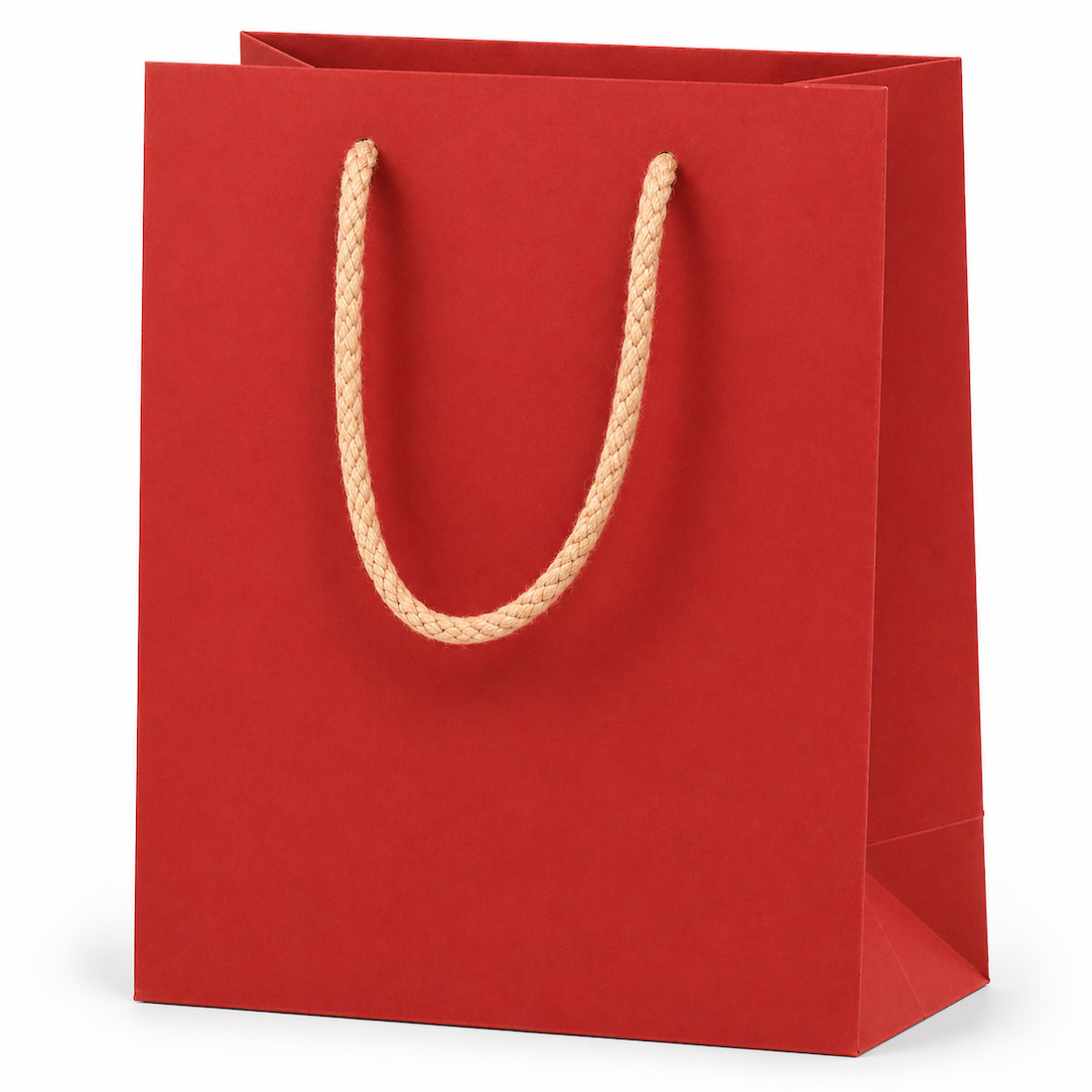 Shopper in Carta Mini con Cordone Base Avana