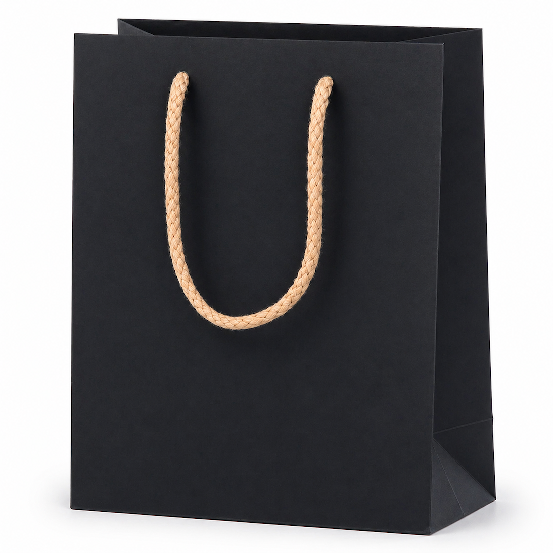 Shopper in Carta Mini con Cordone Base Avana