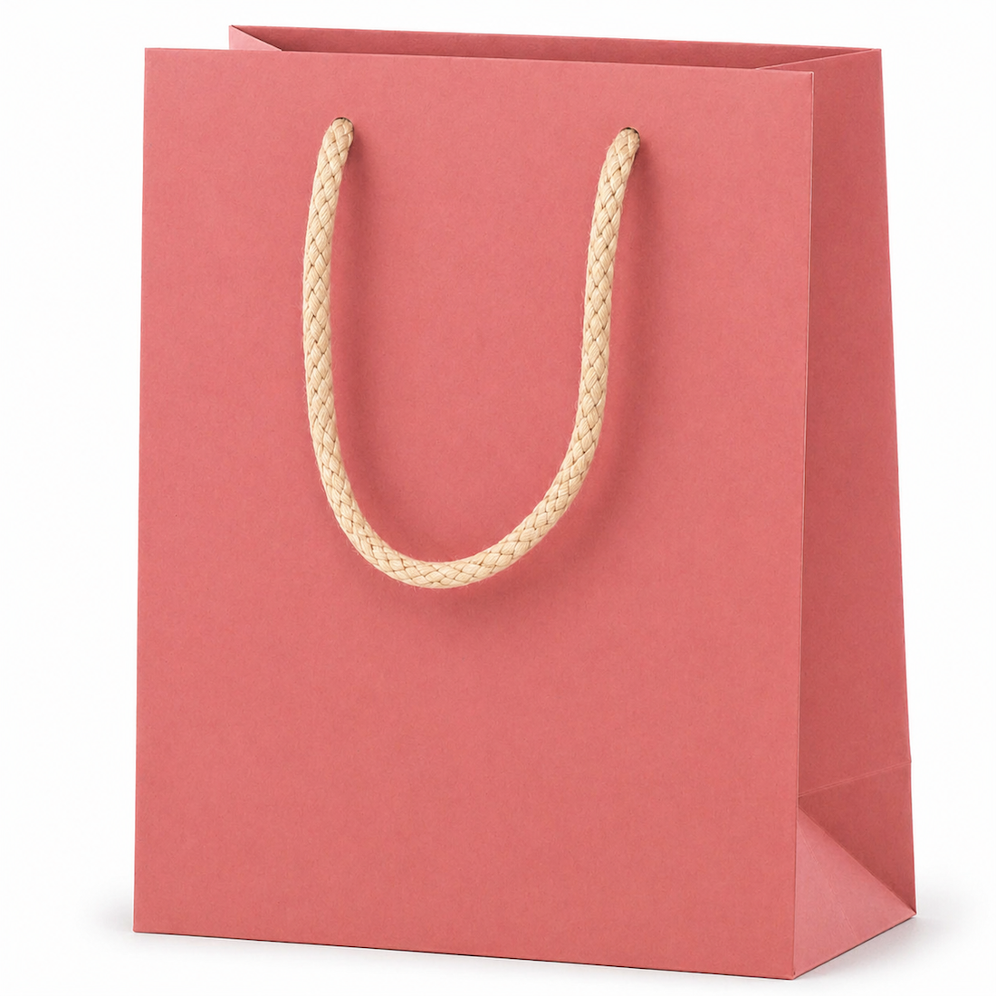 Shopper in Carta Mini con Cordone Base Avana