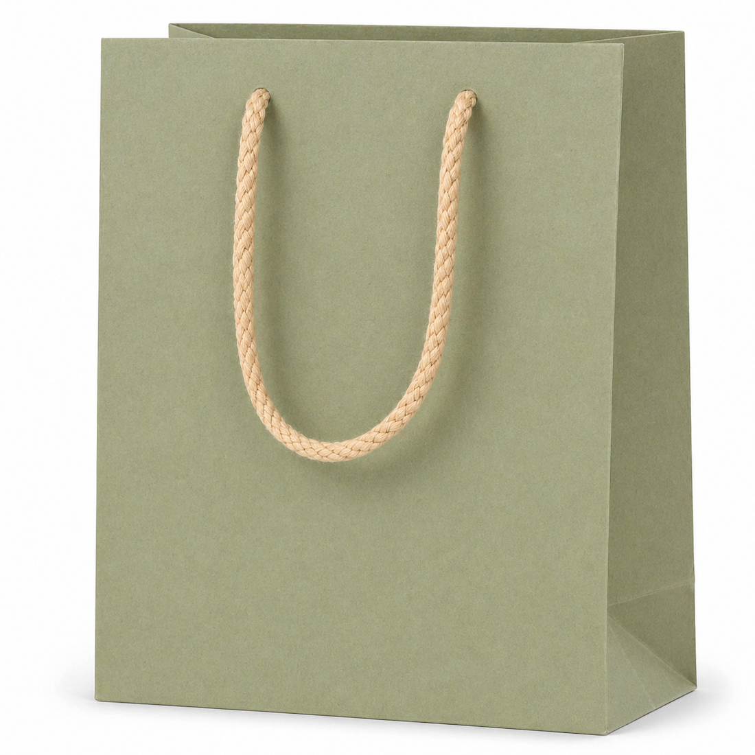 Shopper in Carta Mini con Cordone Base Avana