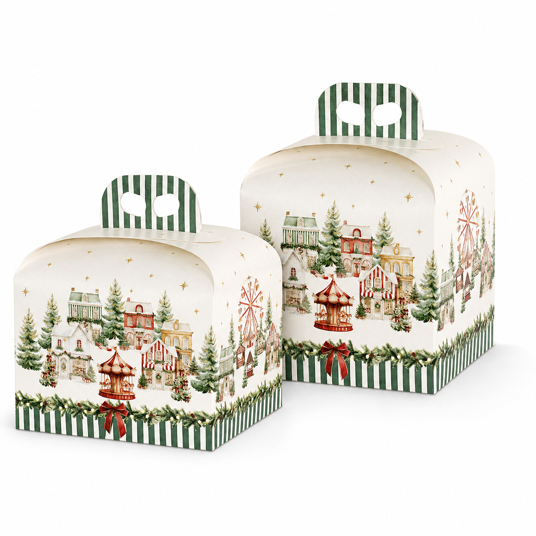 Scatola Porta Panettone Linea Market Verde