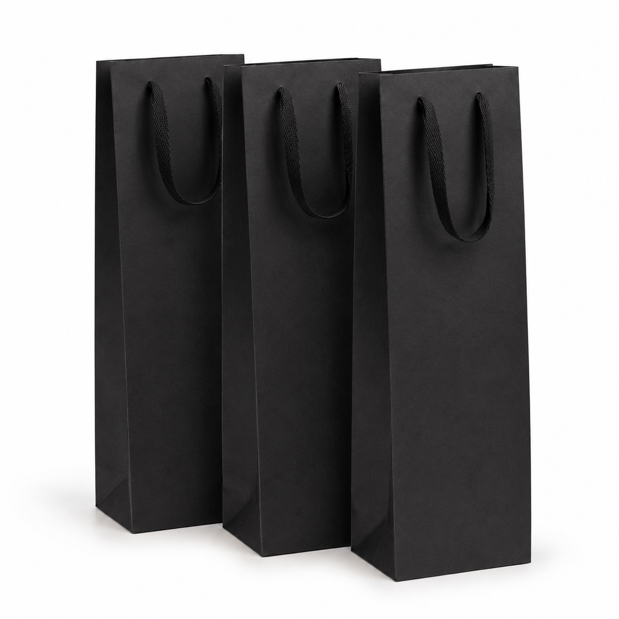 Shopper Porta 1,2 e 3 Bottiglie Nera