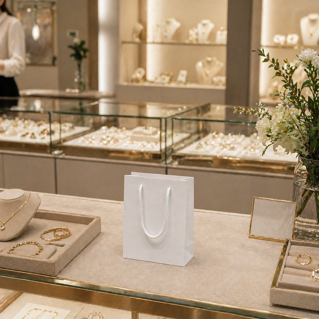 Shopper in Carta Mini con Cordone