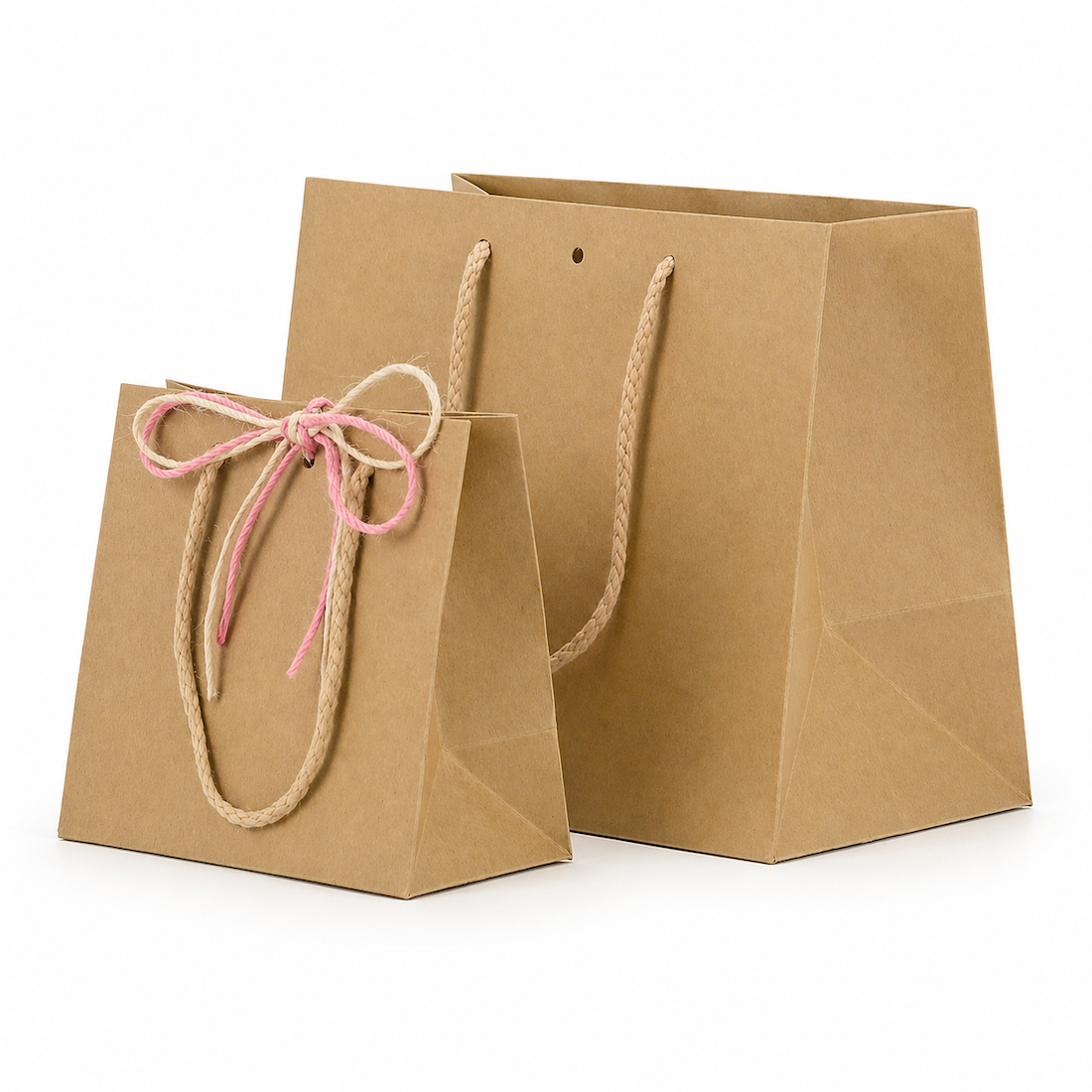 Shopper Mini Fondo Largo con Cordone e Foro Centrale