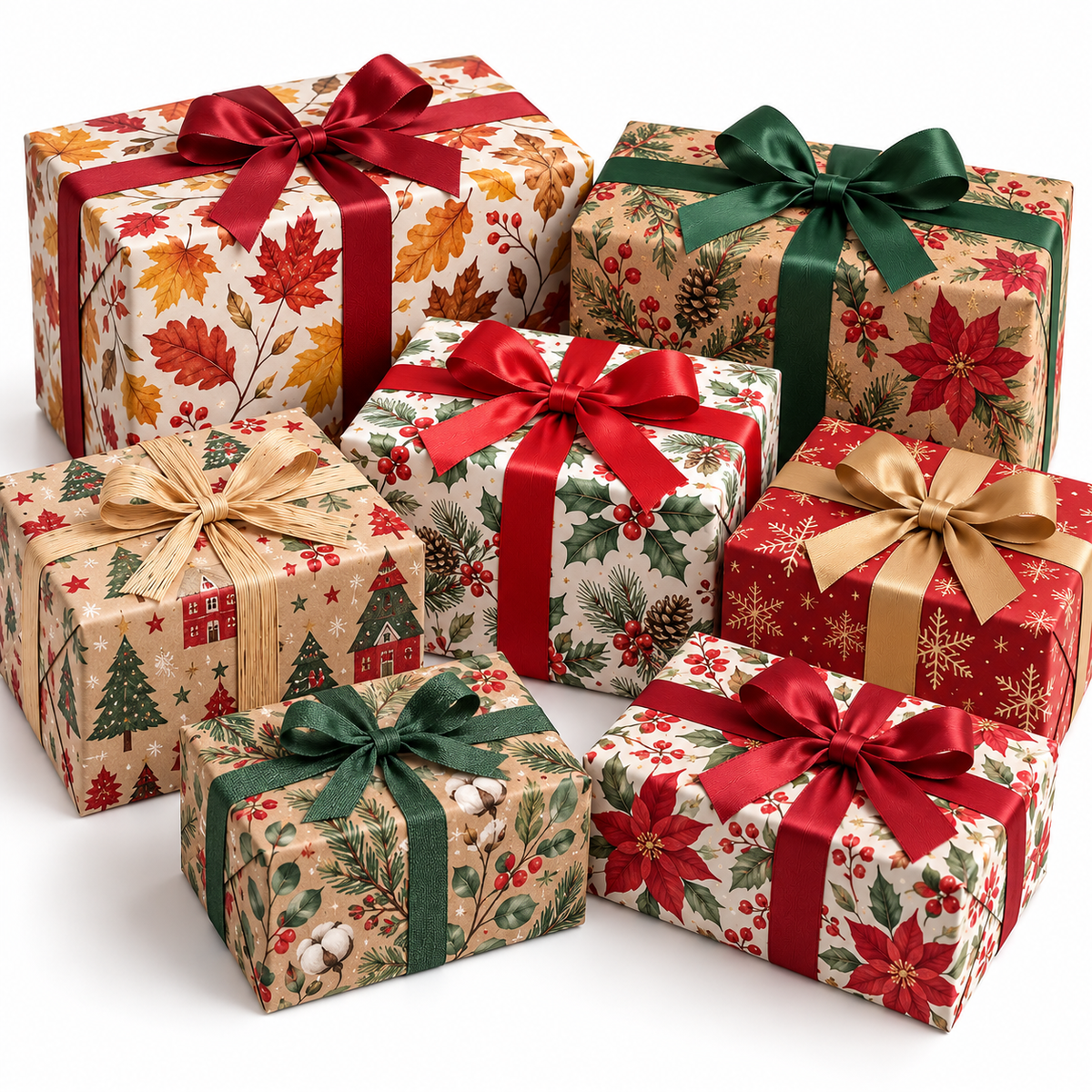 200 Fogli Carta Regalo Mix Random Fantasia invernale Fine Serie