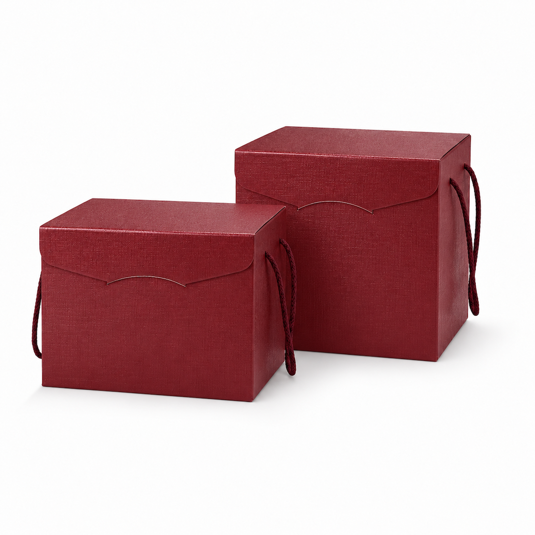 Scatola Segreto con Cordone Porta Panettone Linea Fibra Bordeaux