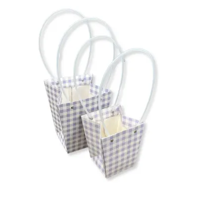 Shopper in Carta Fantasia con Loop in Plastica