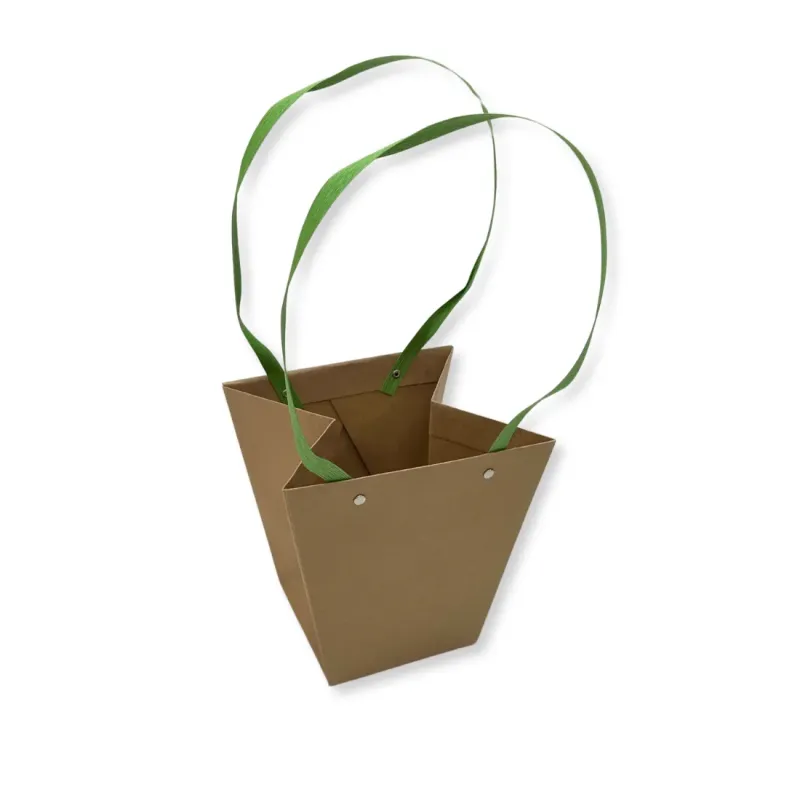 Shopper in Carta Avana Con Loop Colorato Miglior Prezzo 