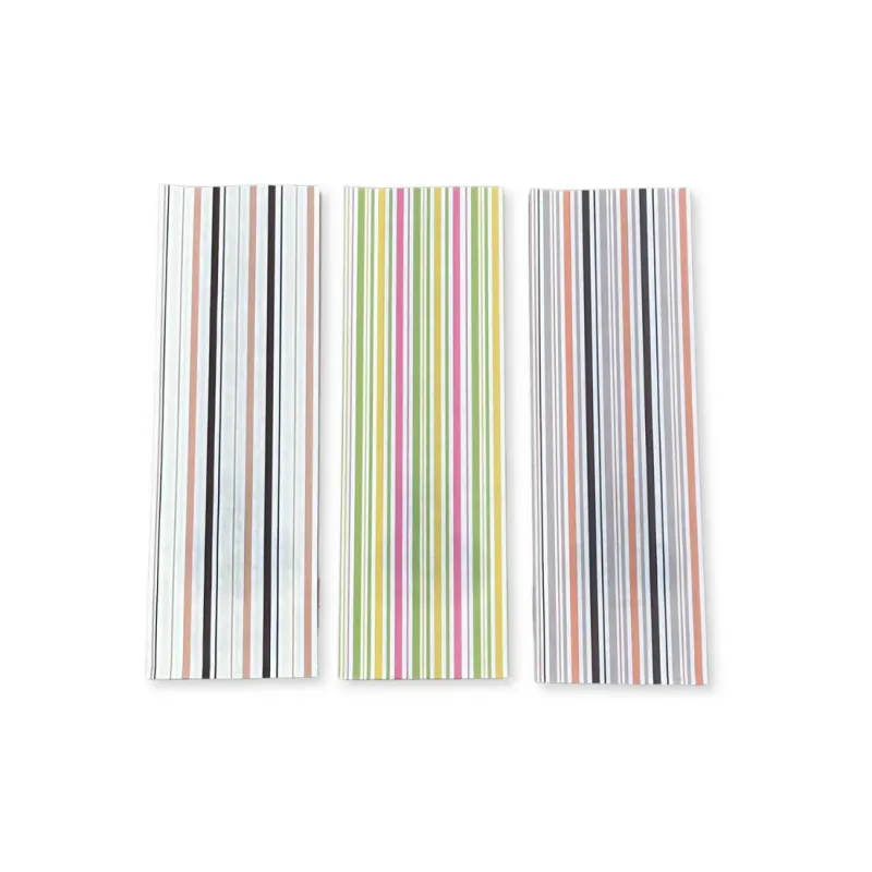 Sacchetto in Carta Fantasia Rigata Assortito con Finestre