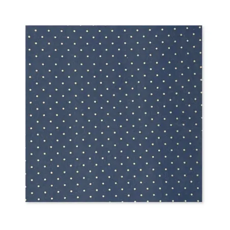 25 Fogli Carta Regalo Pois Micro Blue