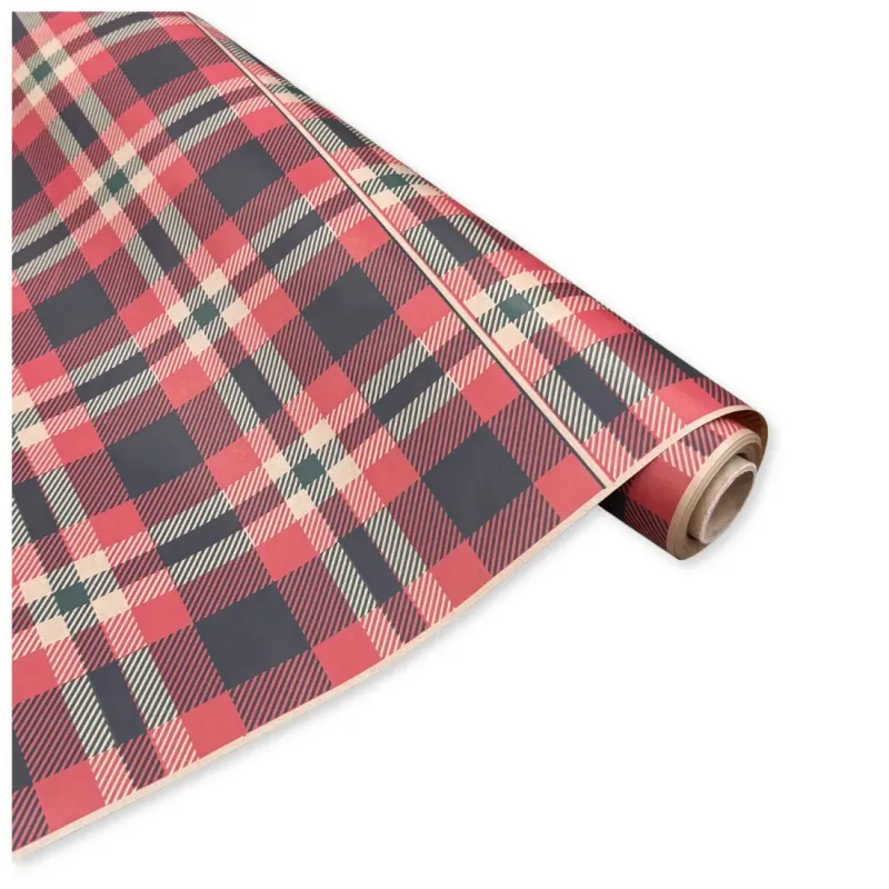 Bobina in Carta Tartan Rosso e Nero. Altezza...