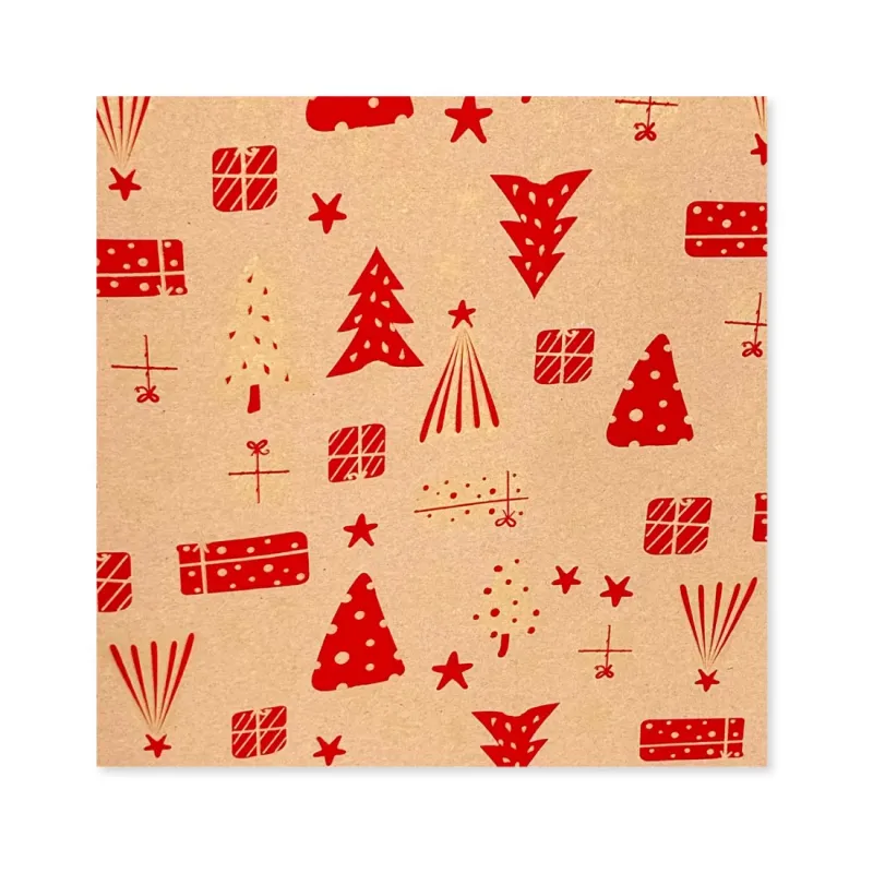 25 Fogli Carta Regalo Alberello Rosso