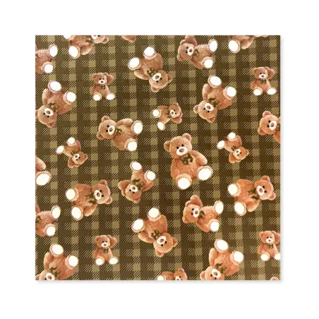 25 Fogli Carta Regalo Teddy Bronze