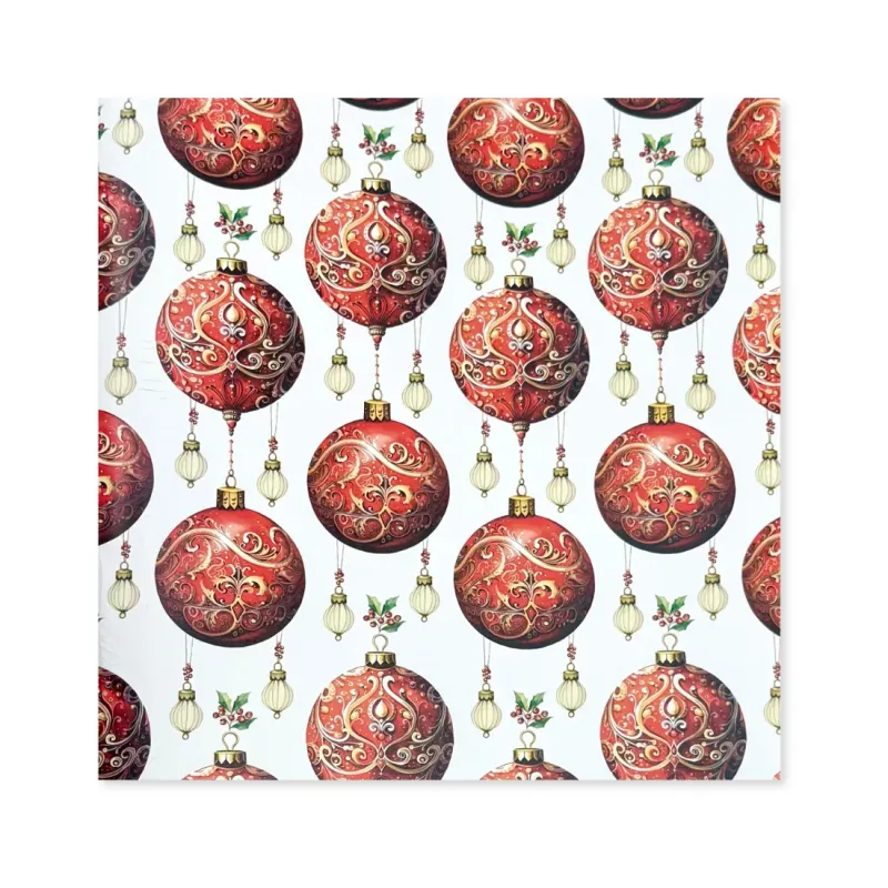 25 Fogli Carta Regalo Palle Rosse
