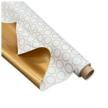 Bobina Polipropilene 40 My. Rings White Gold. Lunghezza 25 m.