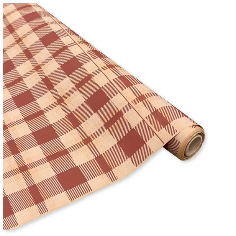 Bobina in Carta Tartan Bordeaux. Altezza 100...