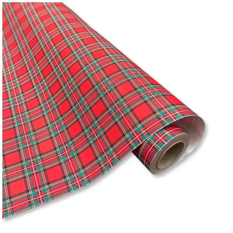 Bobina in Carta Tartan Red. Altezza 70 cm....