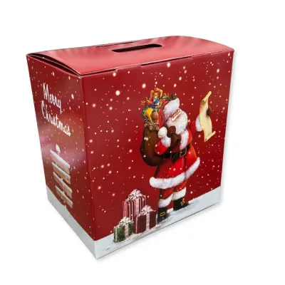 Cubotto Porta Panettone + Bottiglia Linea Arriva Babbo...