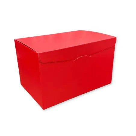 Scatola Confezione Regalo Misura 39x27x23,5 cm. Confezione da 30 pz. Linea Lino Rosso